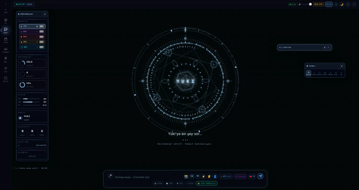 Yuki (Alice AI) — HALKA interface running on the desktop
